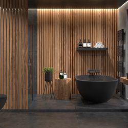 Bad, Badezimmer, modern, freistehende Badewanne